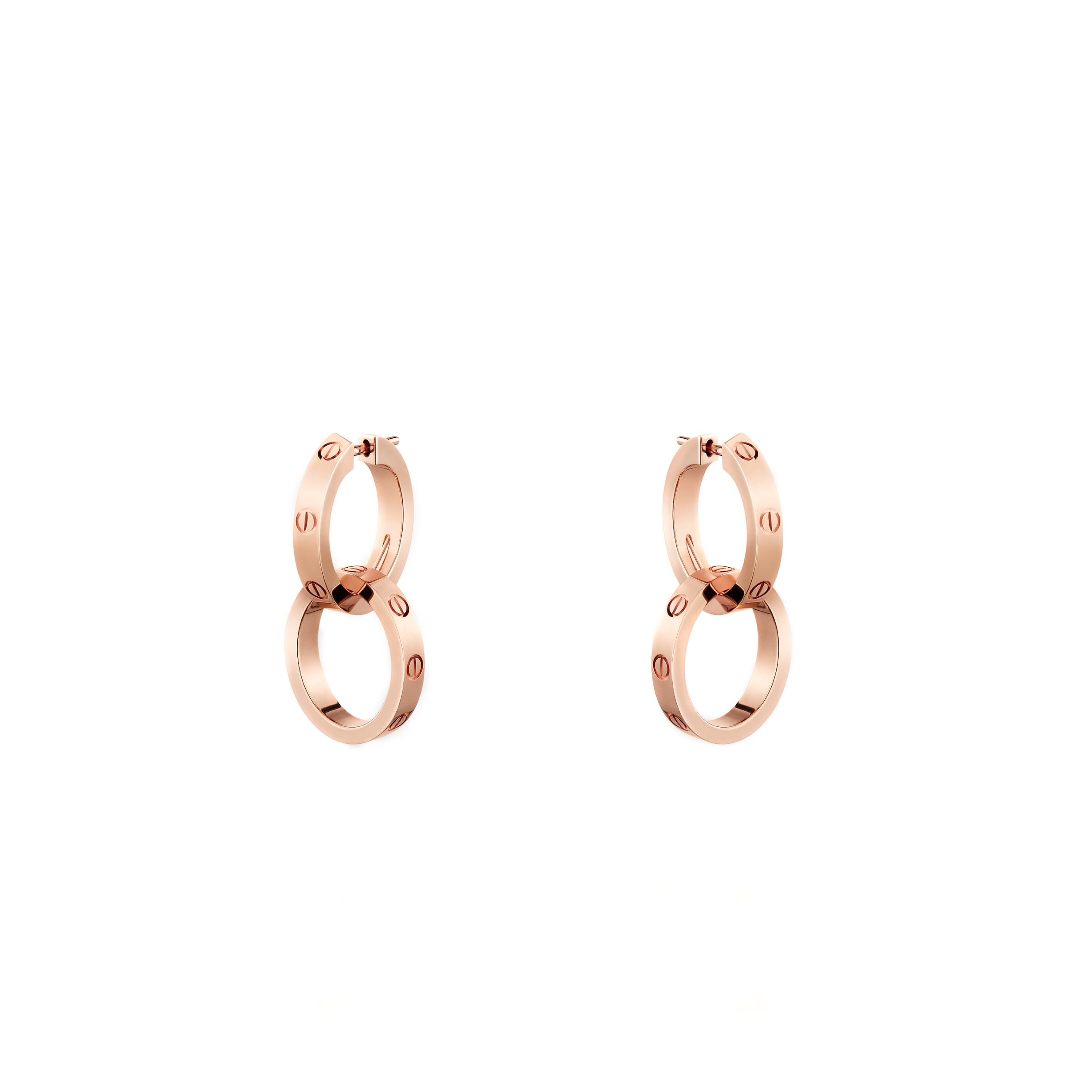 CARTIER LOVE ROSE GOLD EARRINGS, TRANSFORMABLE B8301498